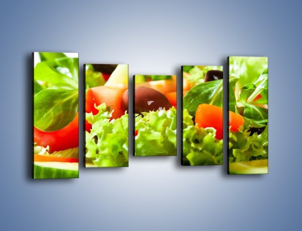 Obraz na płótnie – Sałatkowy mix warzywny – pięcioczęściowy JN204W2