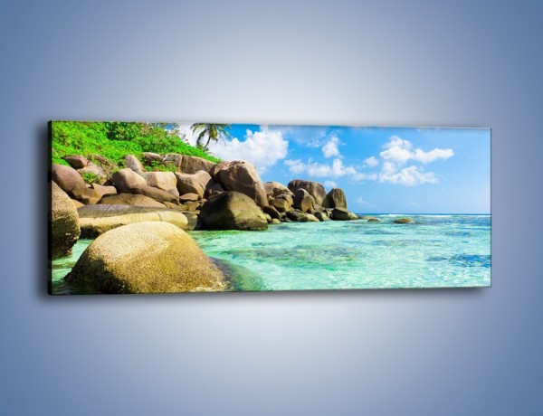 Obraz na płótnie – Lazurowa woda w tropikach – jednoczęściowy panoramiczny KN035