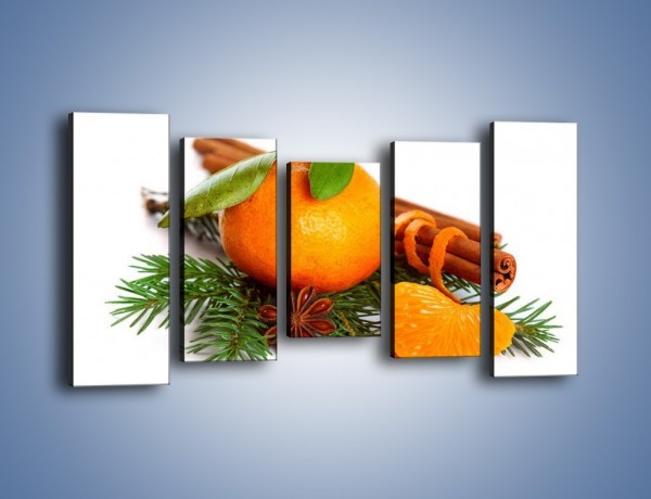 Obraz na płótnie – Pomarańcza na święta – pięcioczęściowy JN306W2