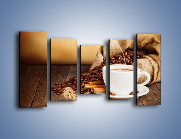 Obraz na płótnie – Zaproszenie na pogaduchy przy kawie – pięcioczęściowy JN320W2