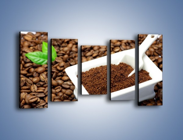 Obraz na płótnie – Zmielona kawa – pięcioczęściowy JN340W2