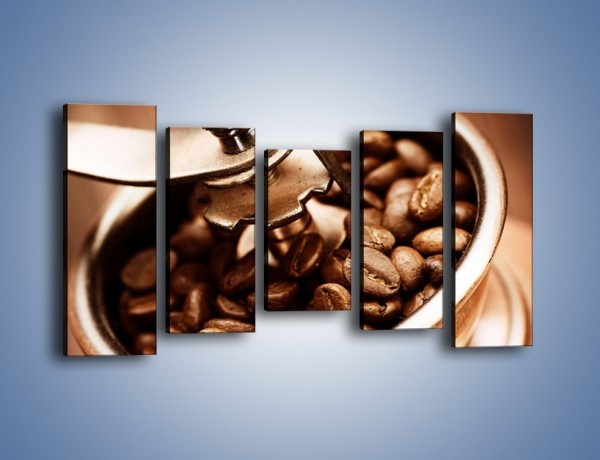 Obraz na płótnie – Kawa w młynku – pięcioczęściowy JN361W2