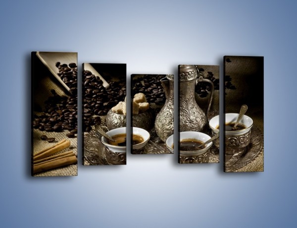 Obraz na płótnie – Tajemnicze opowieści przy kawie – pięcioczęściowy JN455W2
