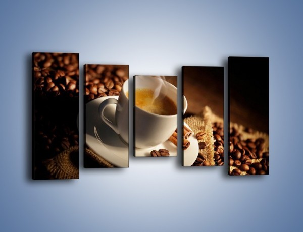 Obraz na płótnie – Historia dwóch ziarenek kawy – pięcioczęściowy JN479W2