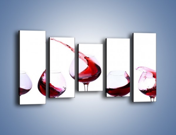 Obraz na płótnie – Taniec z czerwonym winem – pięcioczęściowy JN537W2