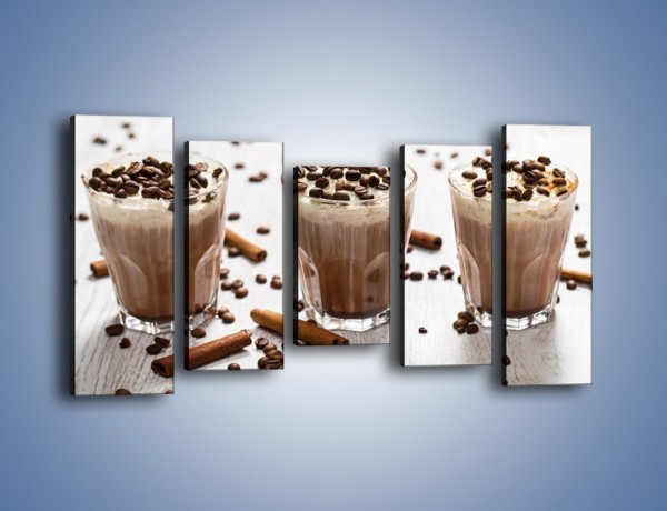 Obraz na płótnie – Mrożona kawa na upały – pięcioczęściowy JN609W2