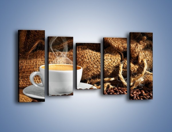 Obraz na płótnie – Upity łyk kawy – pięcioczęściowy JN637W2