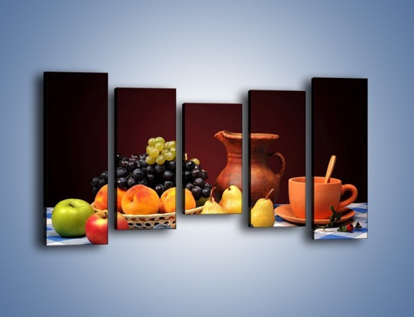 Obraz na płótnie – Stół pełen owocowych darów – pięcioczęściowy JN691W2
