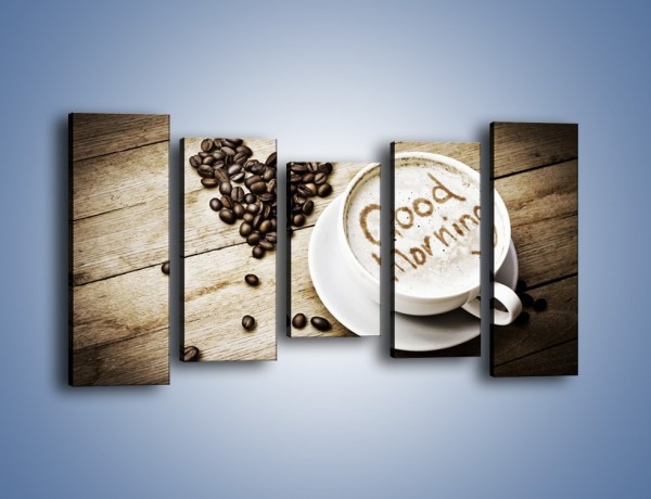 Obraz na płótnie – Z miłości do kawy – pięcioczęściowy JN710W2