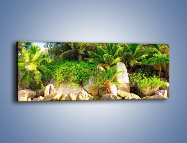 Obraz na płótnie – Ściana tropikalnych drzew – jednoczęściowy panoramiczny KN086