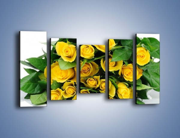 Obraz na płótnie – Wiosenny uśmiech w różach – pięcioczęściowy K379W2