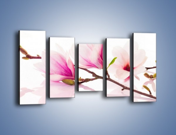 Obraz na płótnie – Lekkość w kwiatach wiśni – pięcioczęściowy K485W2