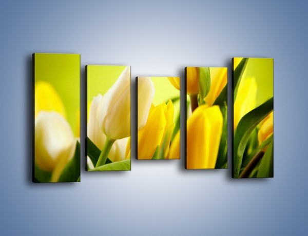 Obraz na płótnie – Żółta historia o kwiatach – pięcioczęściowy K553W2