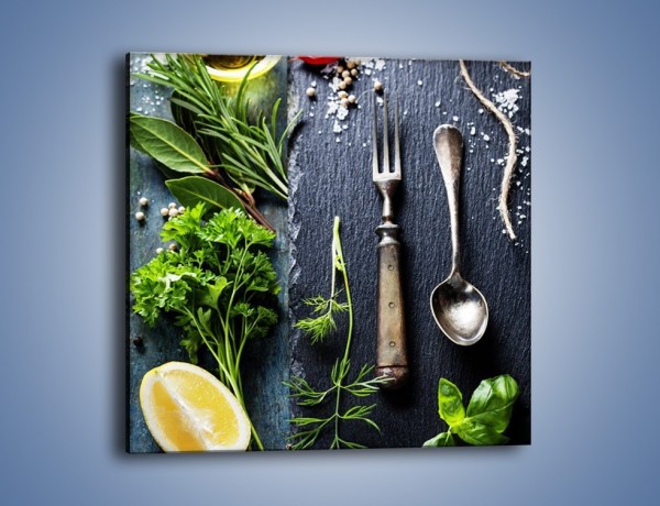 Obraz na płótnie – Najważniejsze zioła w kuchni – jednoczęściowy kwadratowy JN713