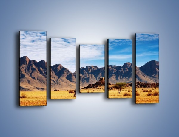 Obraz na płótnie – Góry w pustynnym krajobrazie – pięcioczęściowy KN030W2