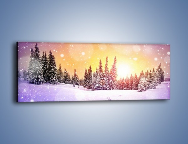 Obraz na płótnie – Pada pada śnieg – jednoczęściowy panoramiczny KN1027