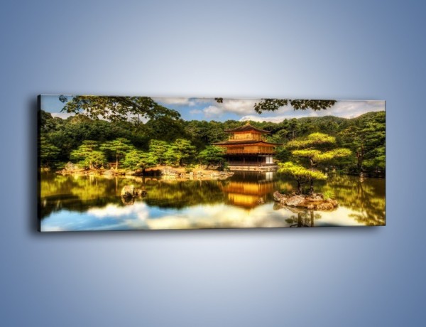 Obraz na płótnie – Widok z domu na wodę – jednoczęściowy panoramiczny KN1030