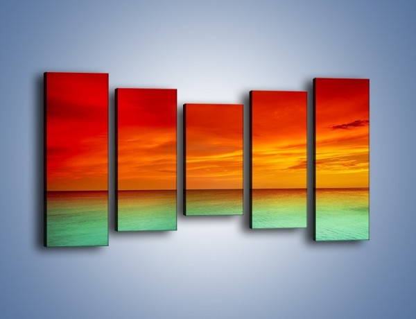 Obraz na płótnie – Horyzont w kolorach tęczy – pięcioczęściowy KN1303AW2