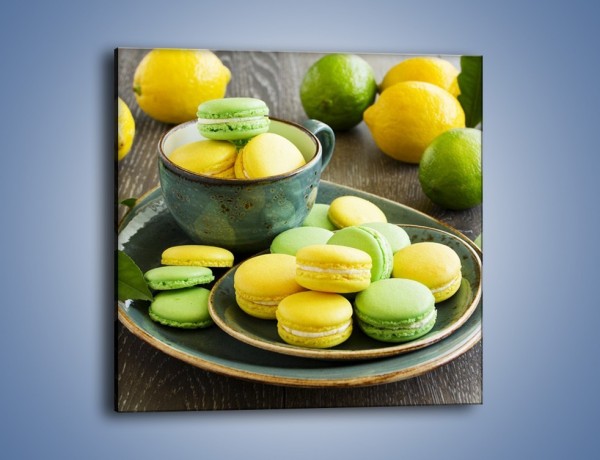 Obraz na płótnie – Cytrynowo-limonkowe ciasteczka – jednoczęściowy kwadratowy JN724