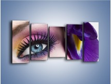 Obraz na płótnie – Odzwierciedlenie bratka w makijażu – pięcioczęściowy L019W2