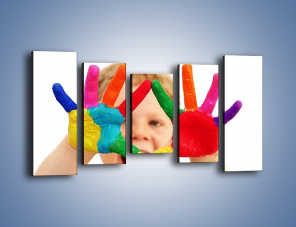 Obraz na płótnie – Kolorowy dziecięcy świat – pięcioczęściowy L053W2