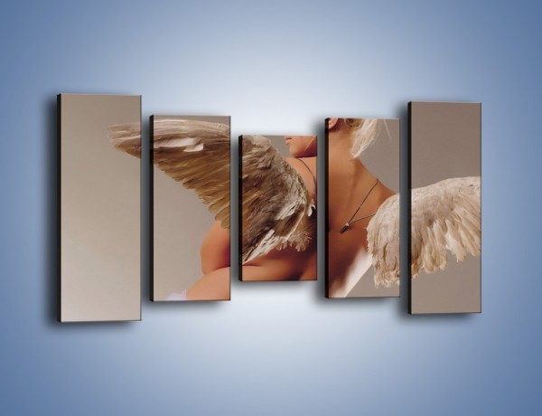Obraz na płótnie – Kobieta ubrana w skrzydła – pięcioczęściowy L060W2