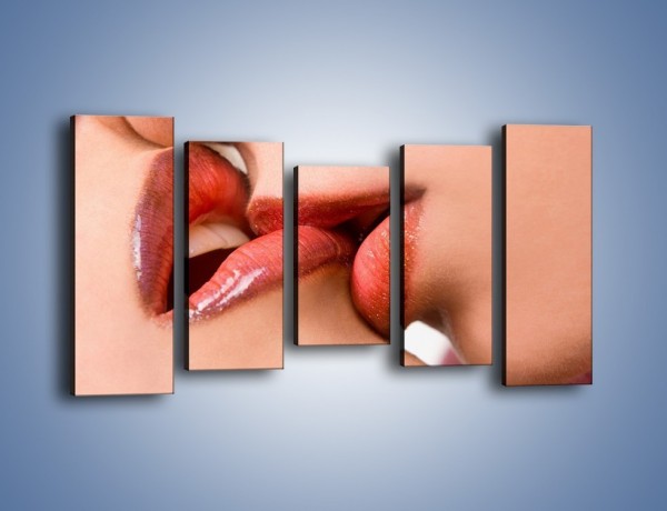 Obraz na płótnie – Krwisty pocałunek – pięcioczęściowy L111W2