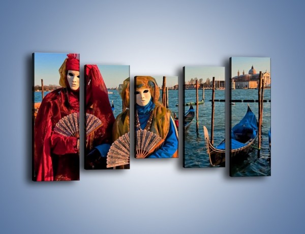 Obraz na płótnie – Wenecja i jej bohaterowie – pięcioczęściowy L210W2