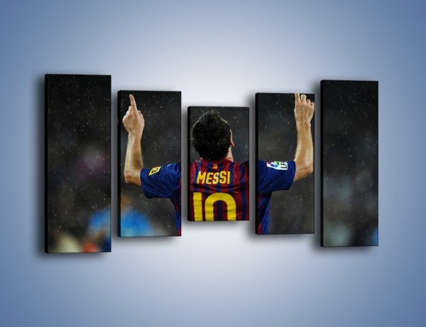 Obraz na płótnie – Messi wielkim zwycięzcą – pięcioczęściowy L241W2