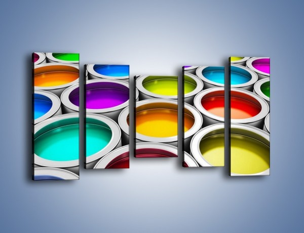 Obraz na płótnie – Paleta kolorowych pojemniczków – pięcioczęściowy O253W2