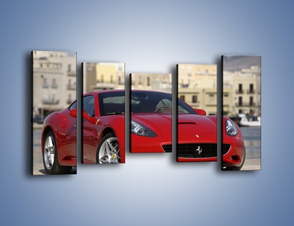Obraz na płótnie – Czerwone Ferrari California – pięcioczęściowy TM057W2