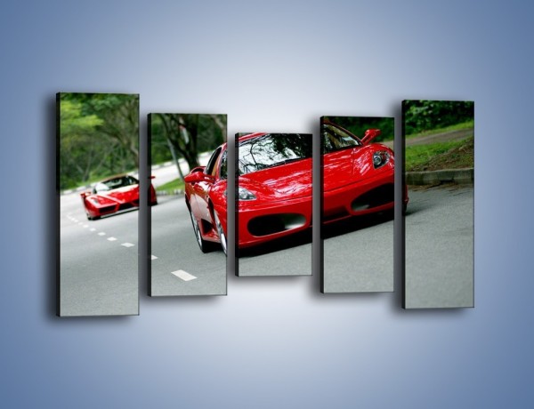 Obraz na płótnie – Ferrari F430 i Ferrari Enzo – pięcioczęściowy TM090W2