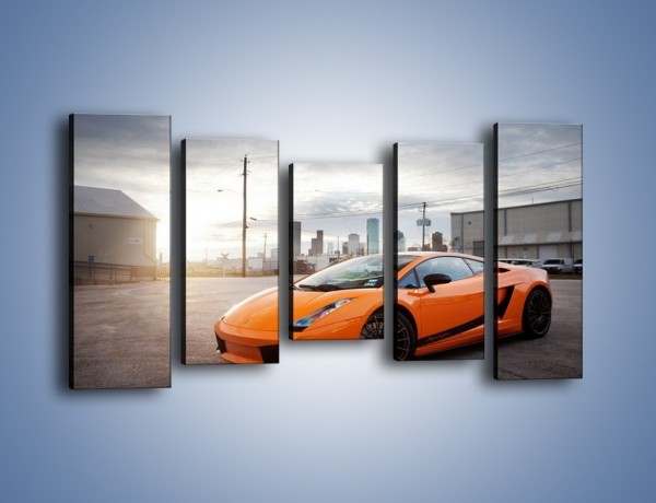 Obraz na płótnie – Pomarańczowe Lamborghini Gallardo – pięcioczęściowy TM102W2