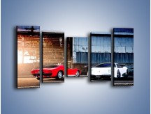 Obraz na płótnie – Lamborghini Miura S 1969 i Murcielago – pięcioczęściowy TM119W2