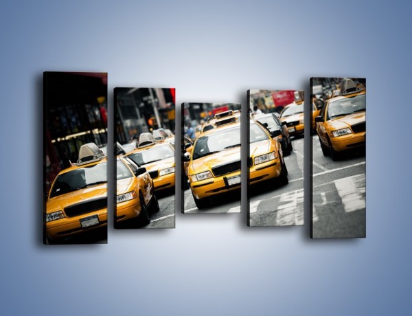 Obraz na płótnie – Nowojorskie taksówki – pięcioczęściowy TM149W2
