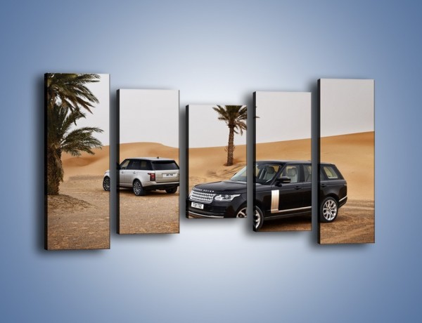 Obraz na płótnie – Range Rovery na pustyni – pięcioczęściowy TM154W2