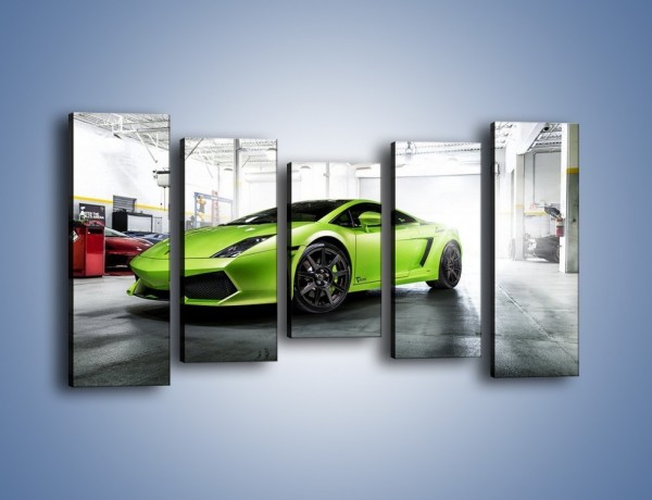 Obraz na płótnie – Lamborghini Gallardo w garażu – pięcioczęściowy TM205W2