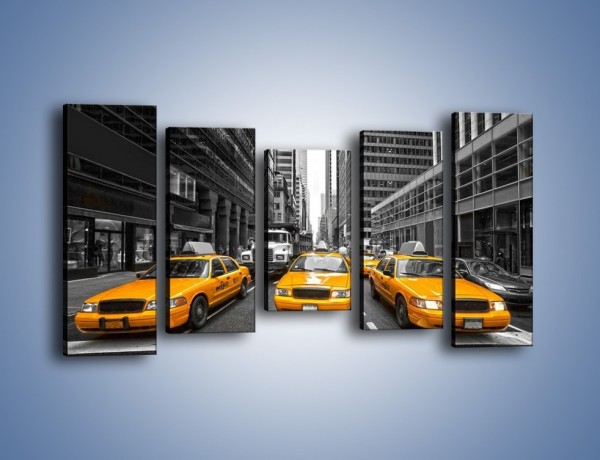 Obraz na płótnie – Żółte taksówki na Manhattanie – pięcioczęściowy TM220W2