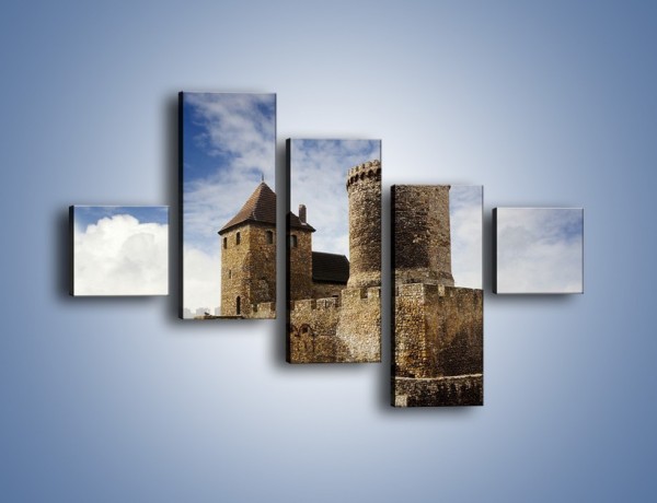 Obraz na płótnie – Średniowieczna fortyfikacja – pięcioczęściowy AM201W3