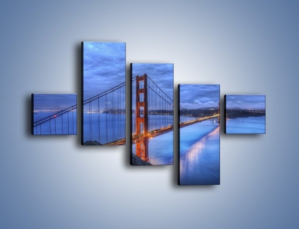 Obraz na płótnie – Most Golden Gate – pięcioczęściowy AM328W3