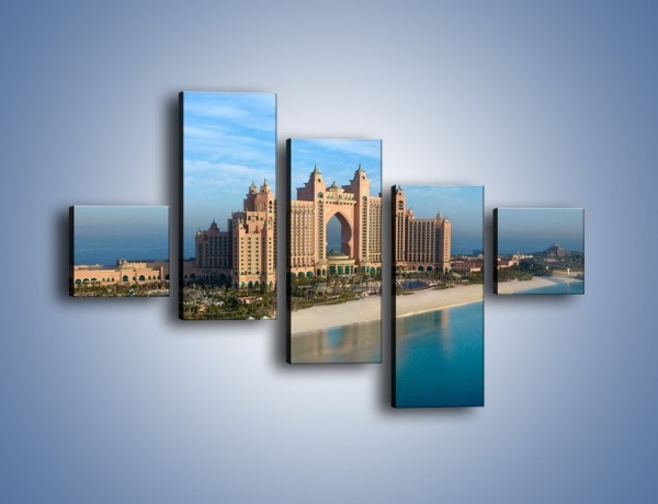 Obraz na płótnie – Atlantis Hotel w Dubaju – pięcioczęściowy AM341W3