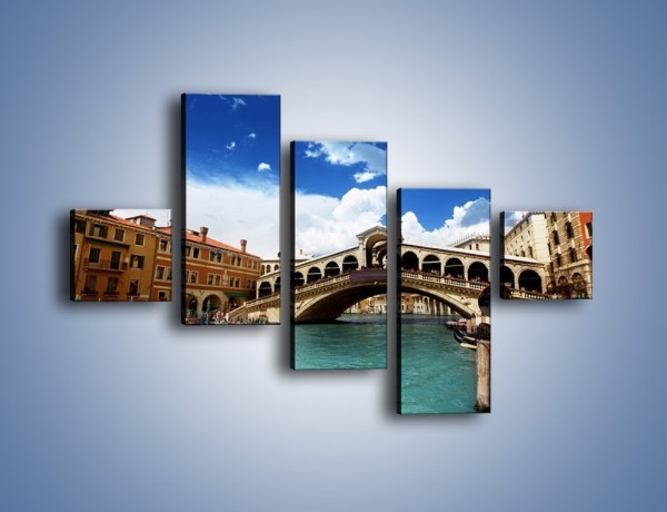 Obraz na płótnie – Most Rialto w Wenecji – pięcioczęściowy AM386W3