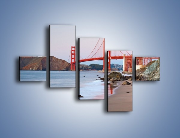 Obraz na płótnie – Most Golden Gate – pięcioczęściowy AM406W3