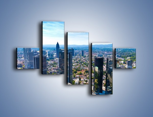Obraz na płótnie – Panorama Frankfurtu – pięcioczęściowy AM414W3