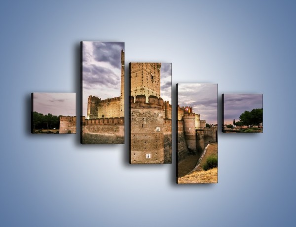 Obraz na płótnie – Zamek La Mota w Hiszpanii – pięcioczęściowy AM457W3