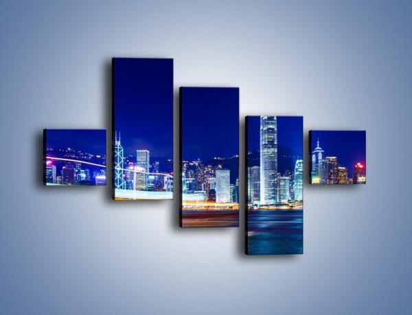 Obraz na płótnie – Panorama Hong Kongu – pięcioczęściowy AM499W3