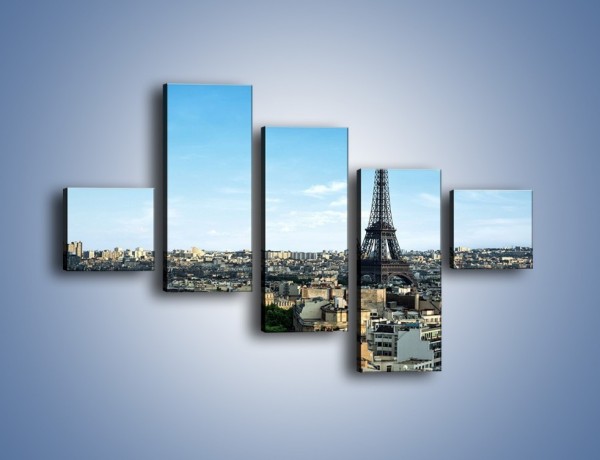 Obraz na płótnie – Wieża Eiffla w Paryżu – pięcioczęściowy AM561W3