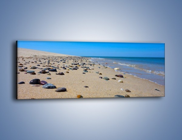 Obraz na płótnie – Całe morze kamyczków – jednoczęściowy panoramiczny KN1086A