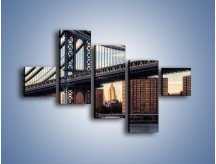 Obraz na płótnie – Manhattan Bridge – pięcioczęściowy AM607W3