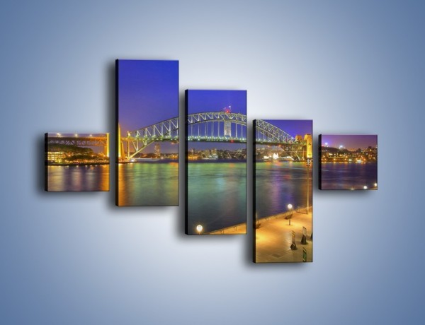 Obraz na płótnie – Most nad zatoką Port Jackson w Sydney – pięcioczęściowy AM631W3